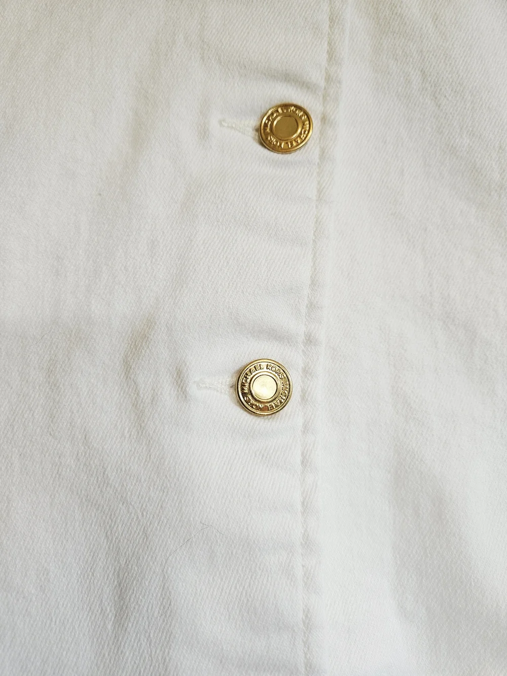 Michael Kors Classic White Button-Front Mini Skirt